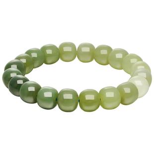 周大生和田玉渐变手串男女款玉石手链素玉情侣款新年礼物送男女友