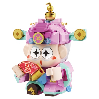 南路财神爷·柴荣中国风拼装积木手工玩具招财好运开业贺礼送朋友