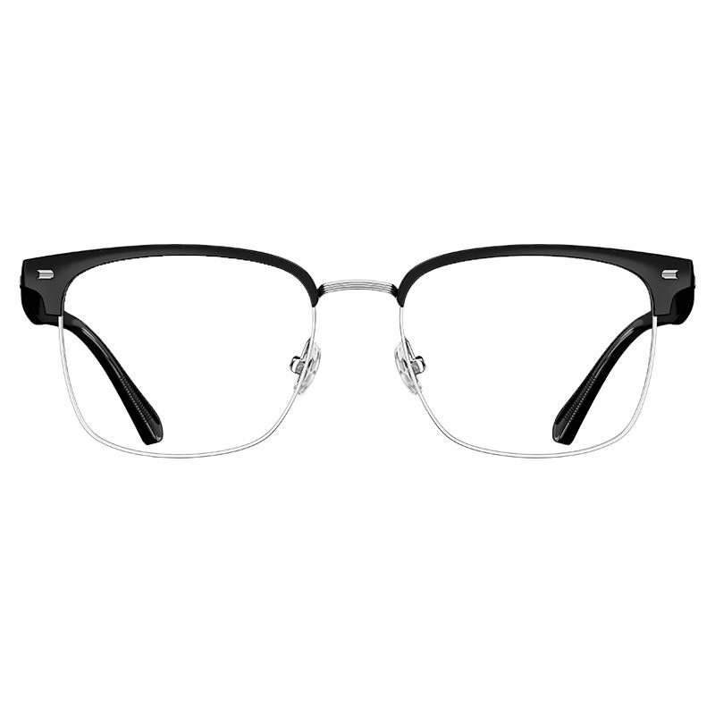 陌森眼镜框25新品近视眼镜男款钛架黑框商务半框眼镜眉线框MA6006