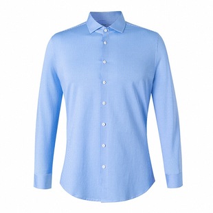 Degre Zero衬衫长袖男士天然免烫高支纱质感舒适职业休闲弹力衬衣