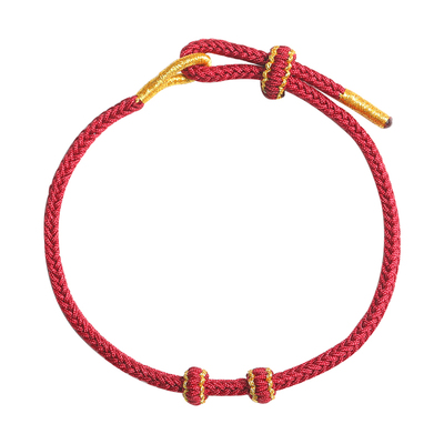 红绳手链半成品可穿珠本命年手绳