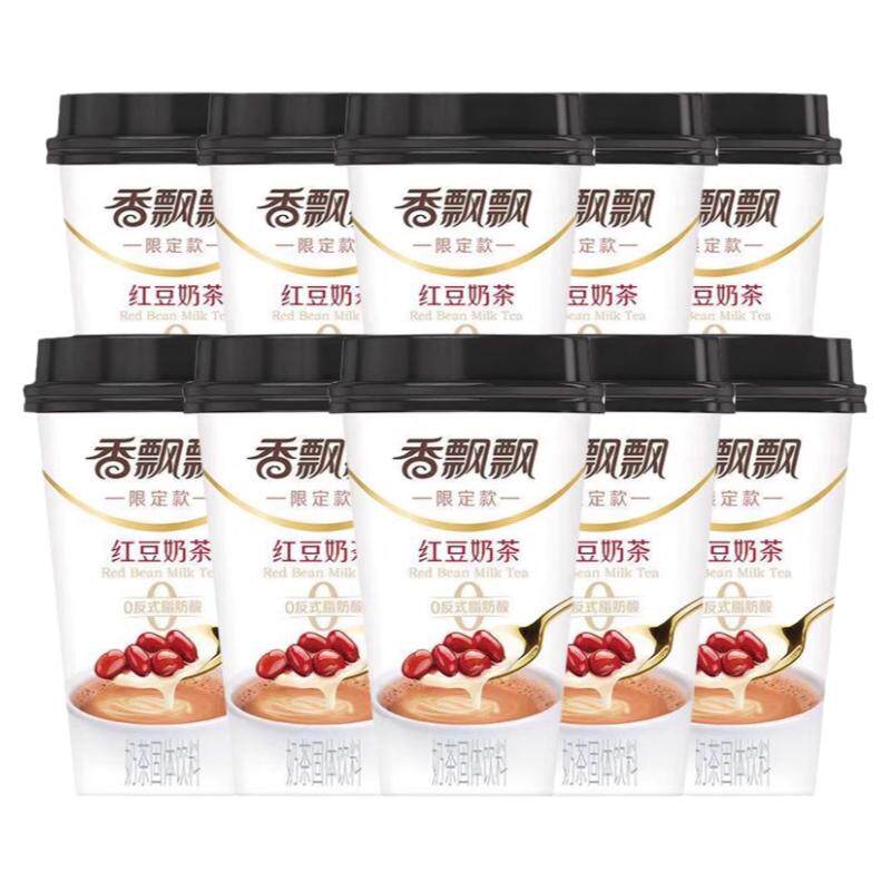 香飘飘好料奶茶红豆味64g*30杯整箱办公室休闲速溶冲饮品固体饮料
