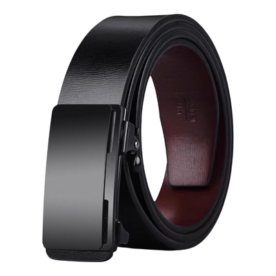 袋鼠男士皮带真皮无牙内穿自动扣纯牛皮休闲品牌潮流腰带奢华大牌