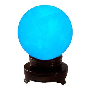 天然汉白玉原石萤石夜明珠夜光石水晶荧光石蓝色发光石头家居饰品