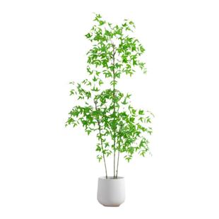 南天竹仿真绿植盆栽室内客厅落地装饰高端轻奢花假树高级仿生植物