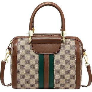 纳兰杜波士顿包包女式2025新款生日礼物妈妈款手提包包老花女包夏