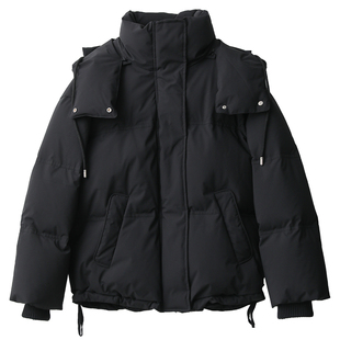 CV大码女装 冬季新品90白鸭绒防风保暖连帽羽绒服外套女胖MM显瘦