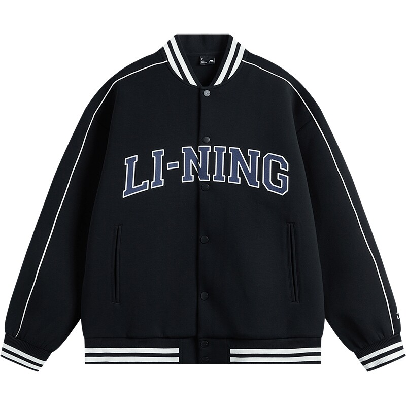 李宁情侣棒球服美式外套