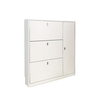 实木超薄翻斗鞋柜家用门口入户17cm25cm大容量简约现代白色玄关柜