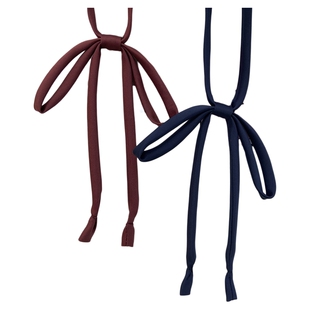 粉色领绳蝴蝶结绀色配饰酒红色黑色纯色jk领绳领结组合东京岁时记