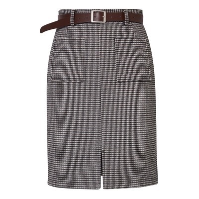 艾诺丝雅诗高腰休闲格纹半身裙