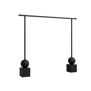 服装店展示架黑色陈列架铁艺烤漆挂衣架落地侧挂男女装店专用货架