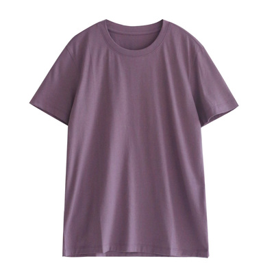 徐大脸吖定制 5色!天丝棉宽松上衣夏百搭基础款圆领正肩短袖T恤女