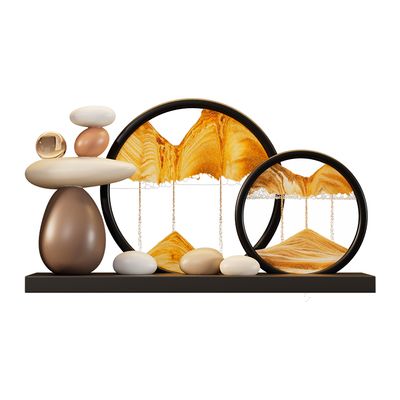 时来运转流沙画摆件客厅轻奢高档玄关电视柜酒柜装饰乔迁新居礼物