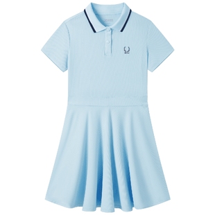 特步女童裙子儿童连衣裙2025夏季新款童装大童速干运动长裙网球裙