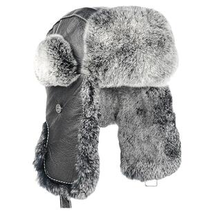 真羊皮雷锋帽男冬季中老年獭兔毛加厚保暖护耳防寒东北皮草帽子棉