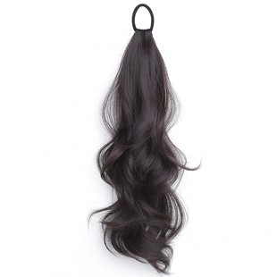 假发辫子女慵懒层次卷低扎皮筋发圈马尾网红无痕增发量蓬松马尾辫