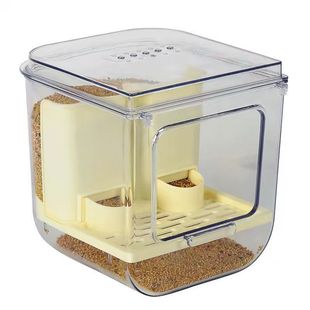 鹦鹉外置食盒防溅撒一体自动喂食器谷壳分离小鸟挂式食盆喂鸟神器