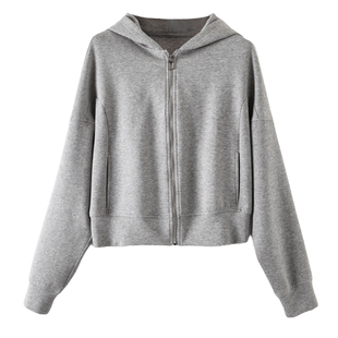 晚白2026年春新款棉今年流行洋气上衣气质休闲拉链夹克外套女