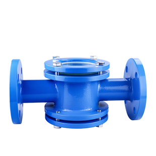 铸钢碳钢WCB法兰式直通视镜 四通型观察口 玻璃视窗 水流指示器