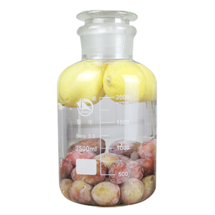 蜀牛广口瓶加厚高硼硅无铅玻璃泡酒瓶试剂瓶耐高温密封磨砂口盖子