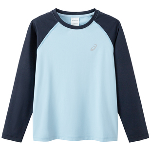 亚瑟士儿童速干衣秋冬运动长袖T恤上衣男童羽毛球体能训练服女童