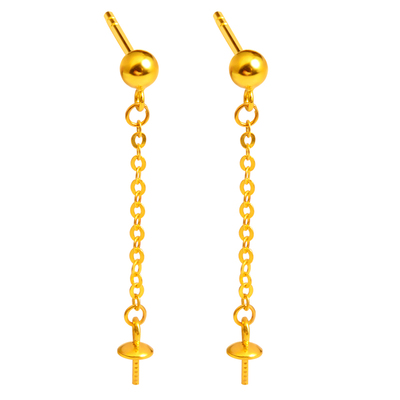 小众设计感18k金爆款风在吹耳饰