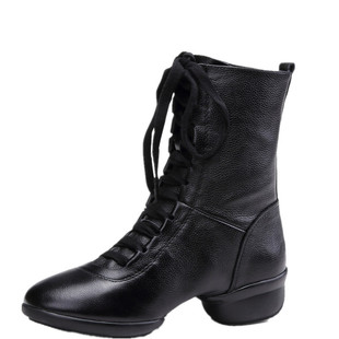 杨丽萍广场舞鞋四季水兵舞鞋靴子真皮舞蹈鞋春夏跳舞鞋软底全牛皮