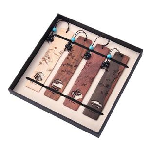 木质空白diy熊猫书签古典定制刻字金属高档精致礼盒故宫文创产品创意特色礼品送老外伴手礼学生送老师礼物