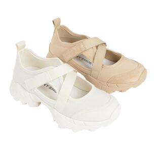 Toomanyshoes女鞋2025新款步调交错通勤厚底运动休闲鞋