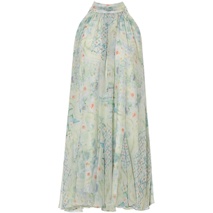 sincethen碎花连衣裙挂脖吊带裙度假穿搭高级感短裙小裙子女夏季