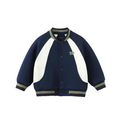 齐齐熊秋季男童7A抗菌拼接棒球服