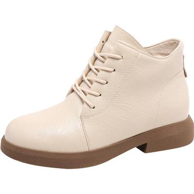 大东简约风中跟粗跟短靴