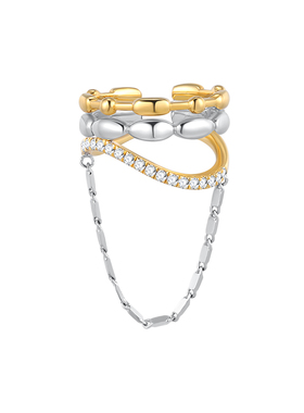 pn轻奢高级感流苏镶嵌锆石开口戒