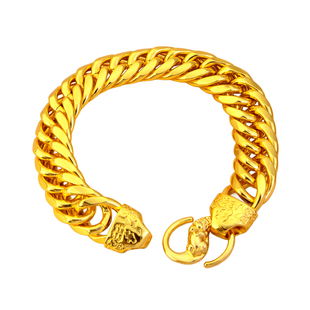 2025新款福字头坦克情侣手链男女潮流个性韩版欧美男简约镀金手链