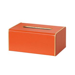 轻奢皮质纸巾盒家用客厅创意车用抽纸盒收纳酒店餐巾盒定制印logo