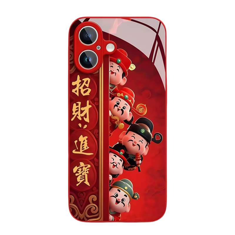新年款财神玻璃壳支持来图定制
