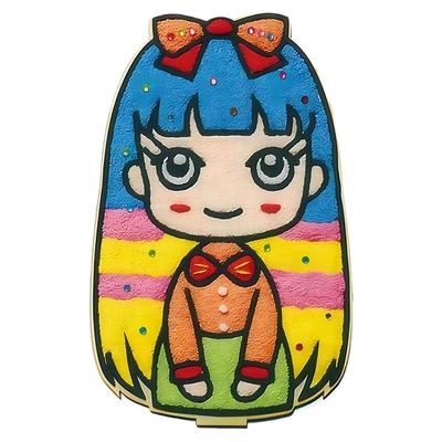 大号木板雪花泥画珍珠泥粘土画儿童diy手工制作3d立体粘画摆摊画