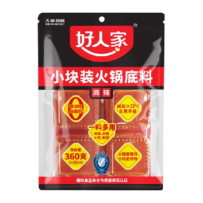 好人家小块麻辣牛油一料多用360g