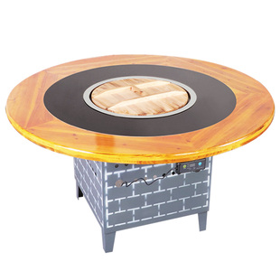 铁锅炖灶台桌烧电陶炉商用火锅桌子地锅鸡柴火鸡专用灶饭店大锅台