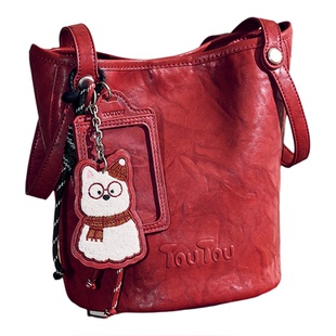 情人节礼物TOUTOU菜篮子包水桶包托特包腋下斜挎大包背包送女友