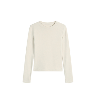 辰米范 舒适过冬 简约圆领套头针织衫女气质修身显瘦内搭长袖T恤
