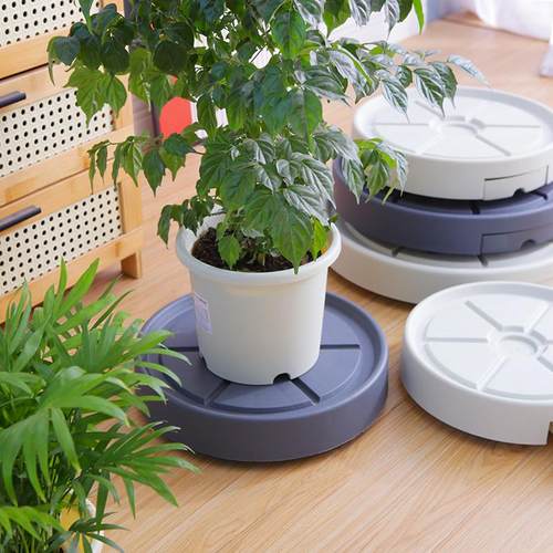移动花盆托盘带轮花盆托盘塑料加厚万向轮承重接水盘垫底底座滚轮
