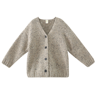 女童毛衣2025秋装新款女大童初中生羊毛开衫儿童青少年针织外套潮