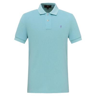 LAMPO短袖商务丝绵混纺POLO衫