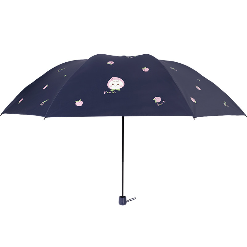 正品天堂伞超轻三折铅笔伞黑胶防晒防紫外线太阳伞遮阳晴雨两用伞