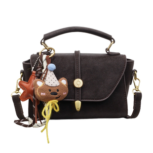 超火小众不撞款小方包包女款轻奢小众斜挎包麂皮绒磨砂手提小拎包