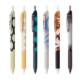 日本Pentel派通猫主题超好用的中性笔顺滑速干黑色0.5m按动学生