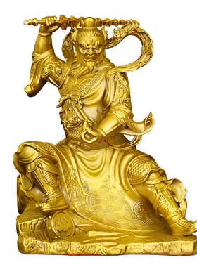 纯黄铜王灵官神像摆件应化天尊