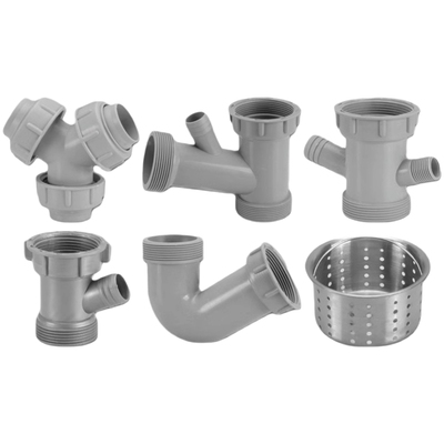 洗菜盆排水管三通溢水孔转接头